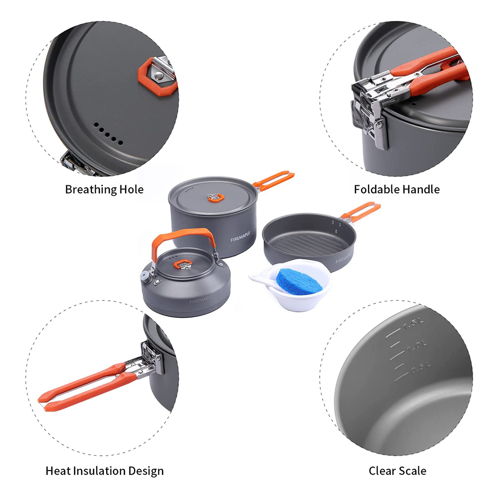 Fire Maple Picnic Pot Pan Set  - Camping Cooking Set 2 Person のレビューと価格