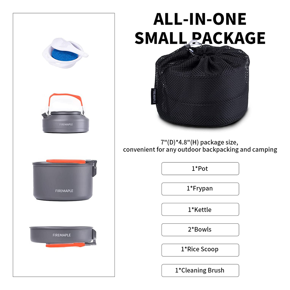 Fire Maple Picnic Pot Pan Set  - Camping Cooking Set 2 Person のレビューと価格