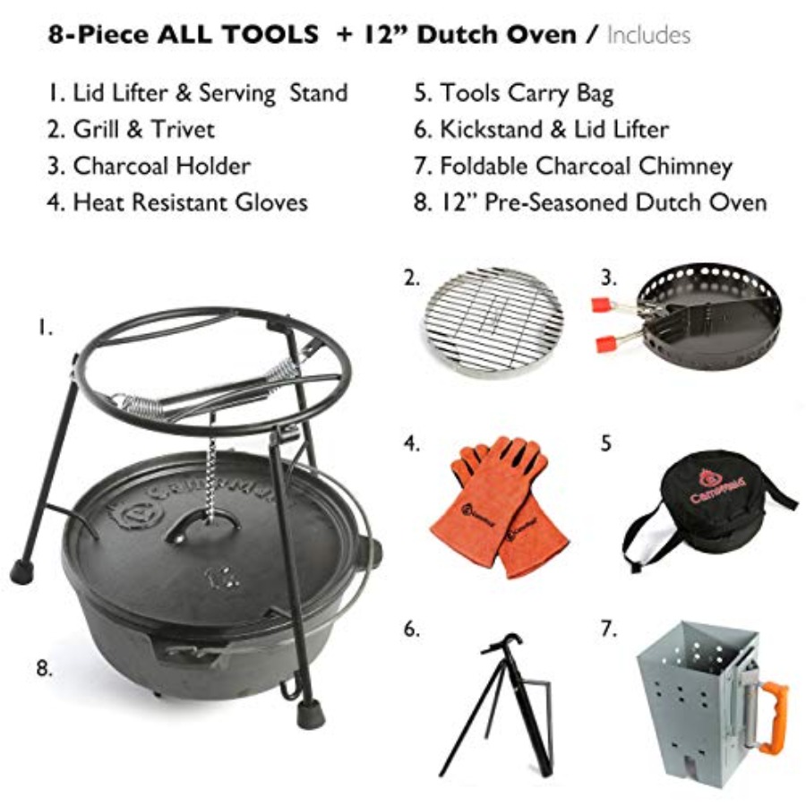 Outdoor Cooking Set - Dutch Ov - Camping Cooking Accessories Set のレビューと価格