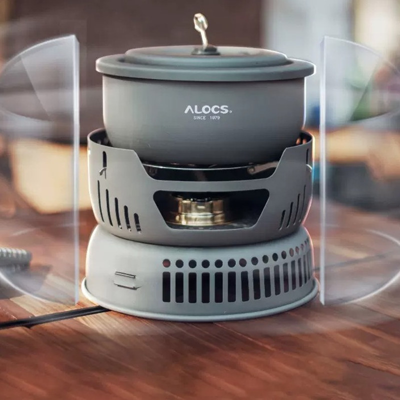 Outdoor Cooking Pot Set ALOCS  - Camping Cooking Set 2 Person のレビューと価格