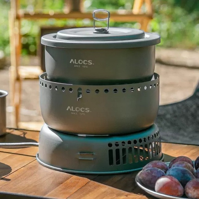 Outdoor Cooking Pot Set ALOCS  - Camping Cooking Set 2 Person のレビューと価格