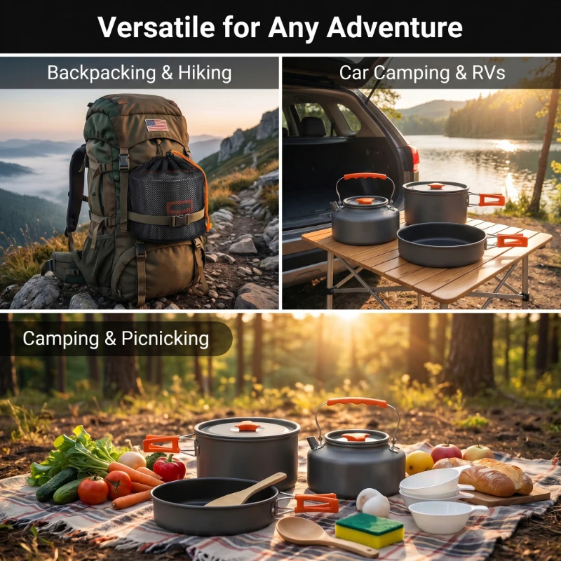 Camping Cookware Set Outdoor P - Camping Cooking Set Jetboil のレビューと価格