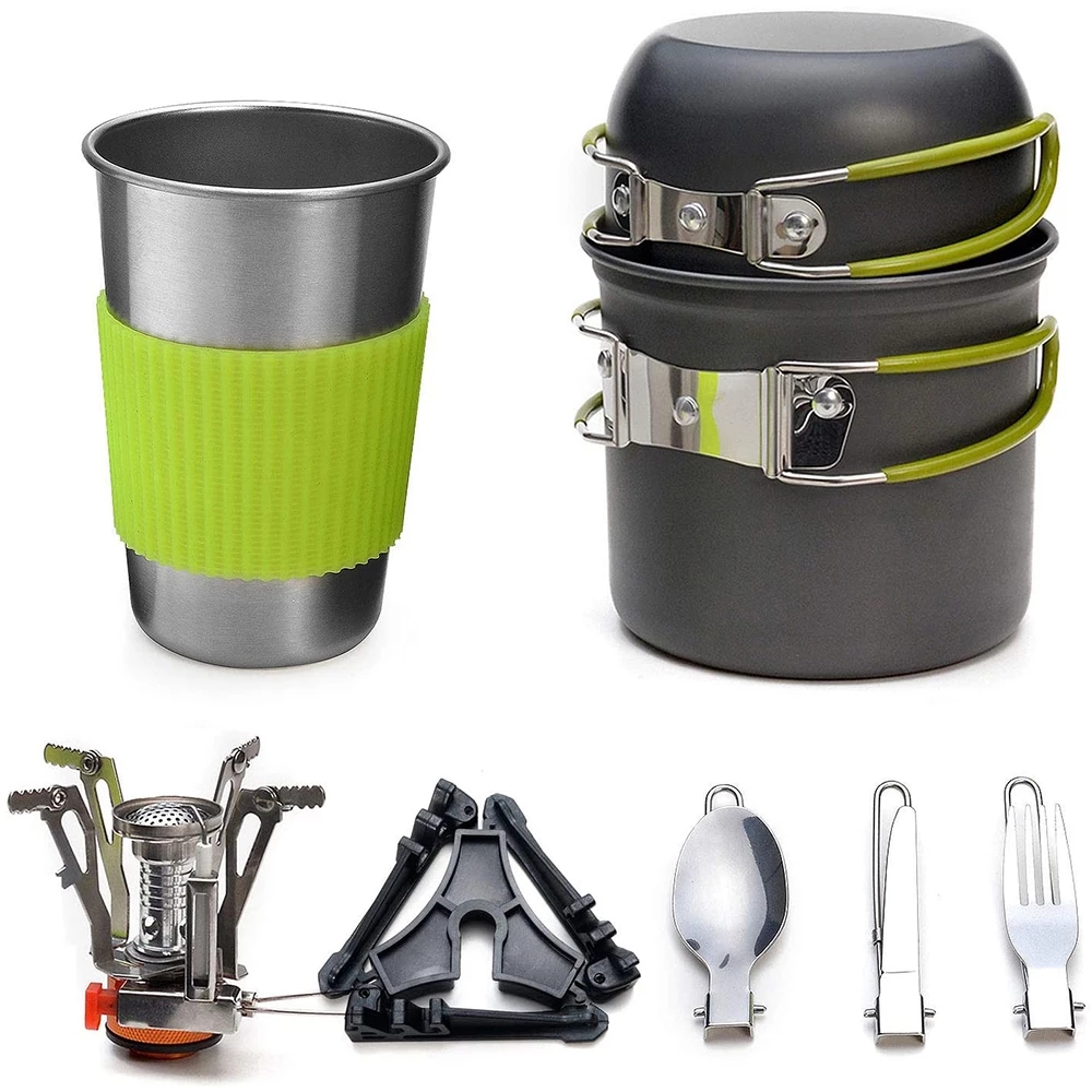 Camping Cookware Kit with Stov - Camping Cooking Organizer のレビューと価格