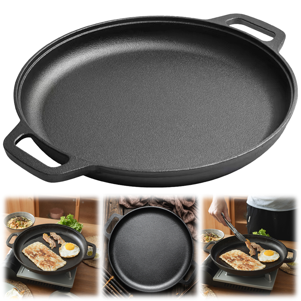 Cast Iron Skillet Pan with Dua - Camping Cooking Without Gas のレビューと価格